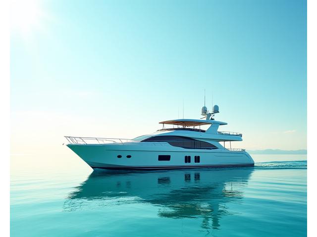 60-foot luxury sailing yacht on turquoise waters